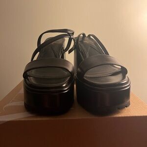 Zara Black Platform Sandals